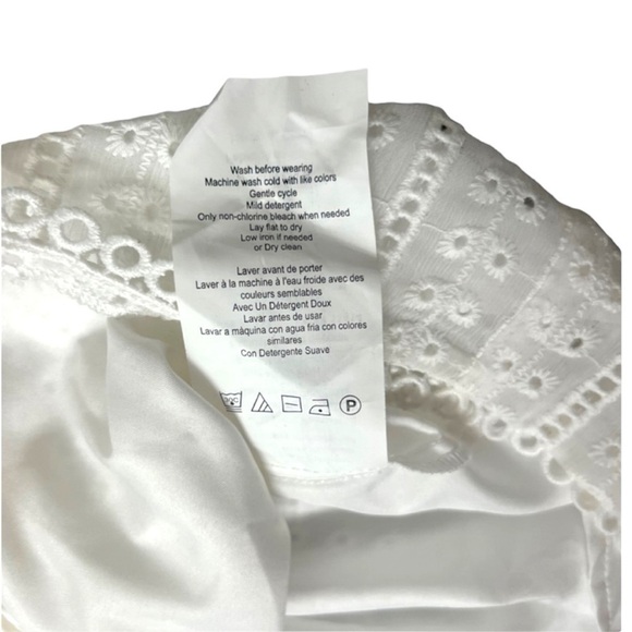 Q&A Eyelet White Sleeveless Dress - Size Medium - Picture 15 of 15